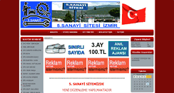 Desktop Screenshot of 5sanayisitesiizmir.com